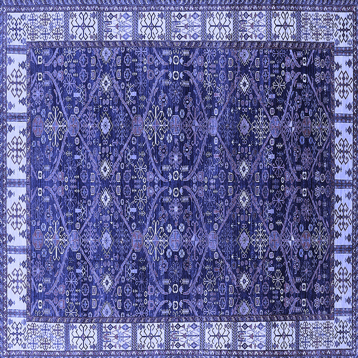 Square Oriental Blue Industrial Rug, urb2024blu
