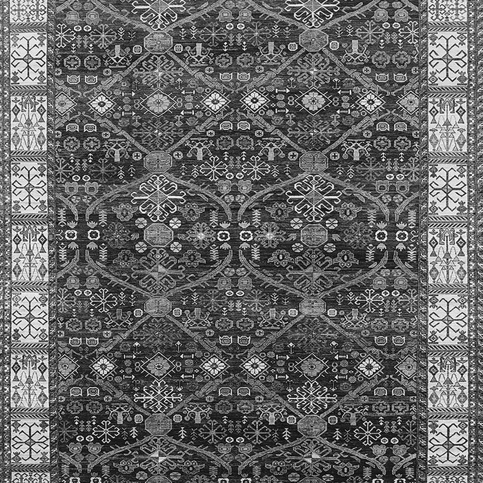 Machine Washable Oriental Gray Industrial Rug, wshurb2024gry