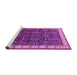 Sideview of Machine Washable Oriental Pink Industrial Rug, wshurb2024pnk