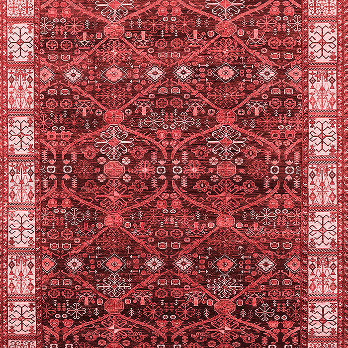 Machine Washable Oriental Red Industrial Rug, wshurb2024red