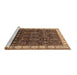 Sideview of Machine Washable Oriental Brown Industrial Rug, wshurb2024brn