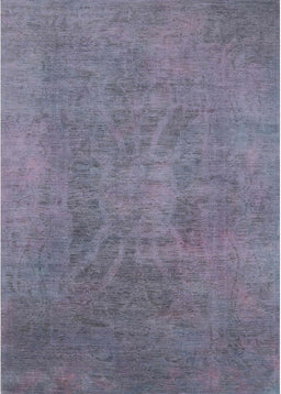 Machine Washable Industrial Modern Mist Blue Rug, wshurb2025