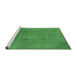 Sideview of Machine Washable Oriental Emerald Green Industrial Area Rugs, wshurb2025emgrn