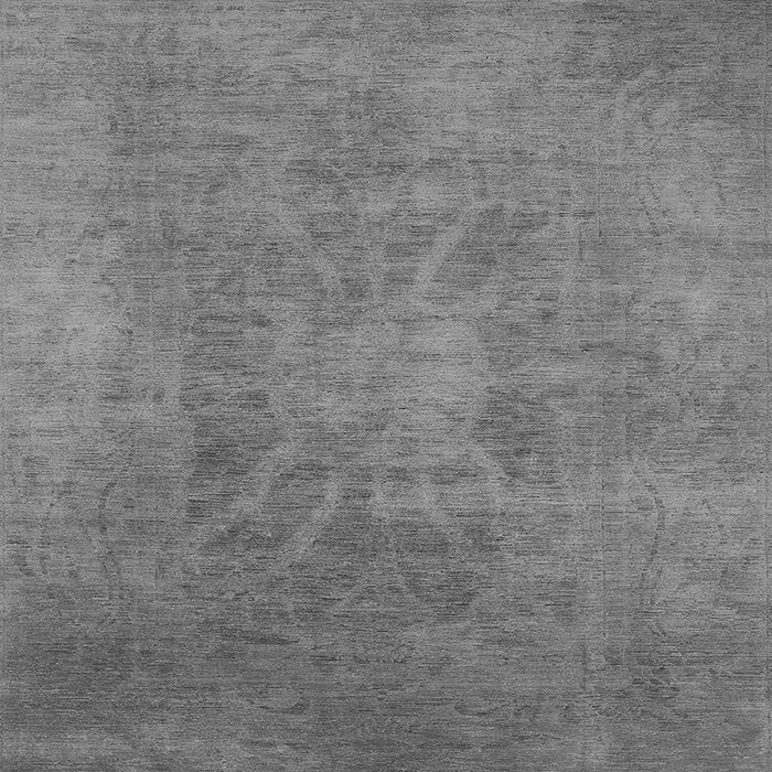 Square Machine Washable Oriental Gray Industrial Rug, wshurb2025gry