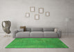 Machine Washable Oriental Green Industrial Area Rugs in a Living Room,, wshurb2025grn