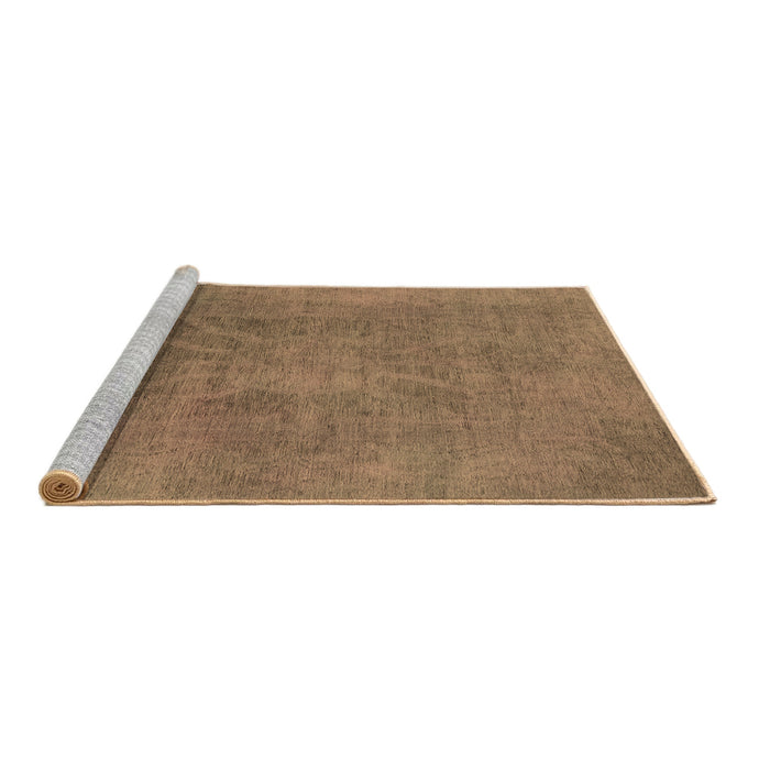 Sideview of Machine Washable Oriental Brown Industrial Rug, wshurb2025brn