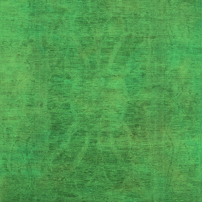 Machine Washable Oriental Green Industrial Area Rugs, wshurb2025grn