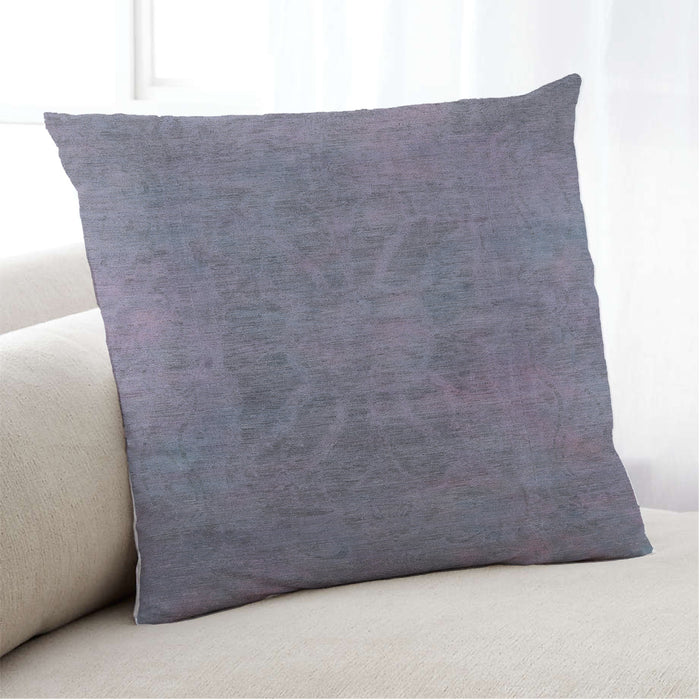 Lifestyle Image of Mid-Century Modern Urban Square Mist Blue Throw Pillow, 18 inch by 18 inch, pwurb2025