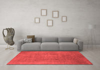 Machine Washable Oriental Red Industrial Rug, wshurb2025red