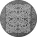 Round Oriental Gray Traditional Rug, urb2026gry