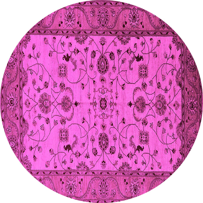 Round Oriental Pink Traditional Rug, urb2026pnk
