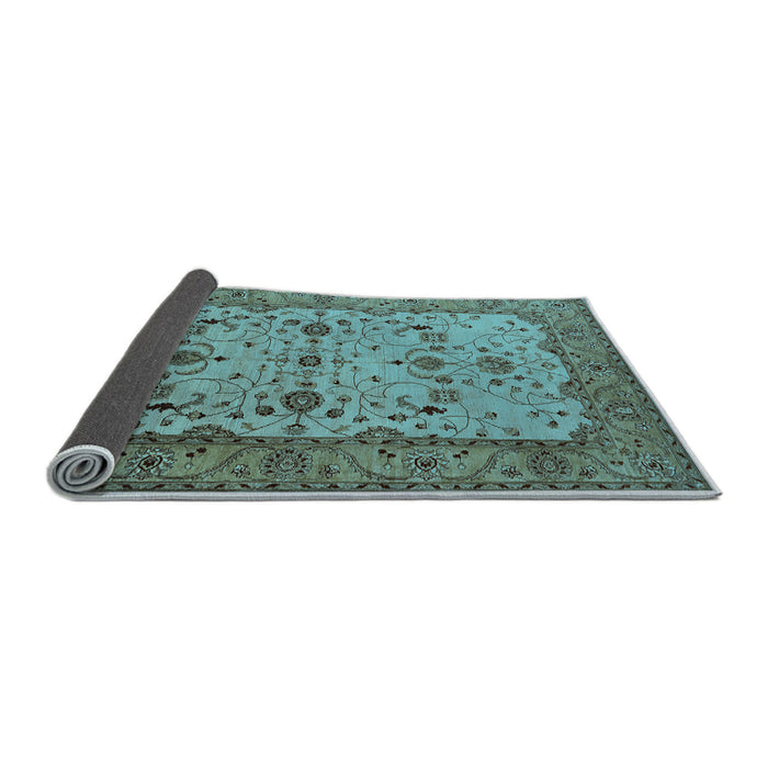 Sideview of Oriental Light Blue Traditional Rug, urb2026lblu