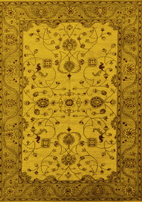 Oriental Yellow Traditional Rug, urb2026yw