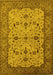 Oriental Yellow Traditional Rug, urb2026yw