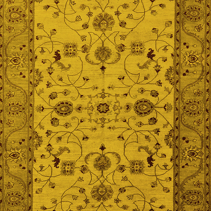 Oriental Yellow Traditional Rug, urb2026yw