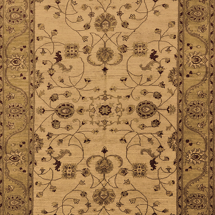 Machine Washable Oriental Brown Traditional Rug, wshurb2026brn