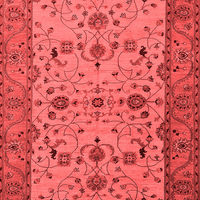Machine Washable Oriental Red Traditional Rug, wshurb2026red