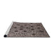 Sideview of Machine Washable Industrial Modern Coffee Brown Rug, wshurb2027