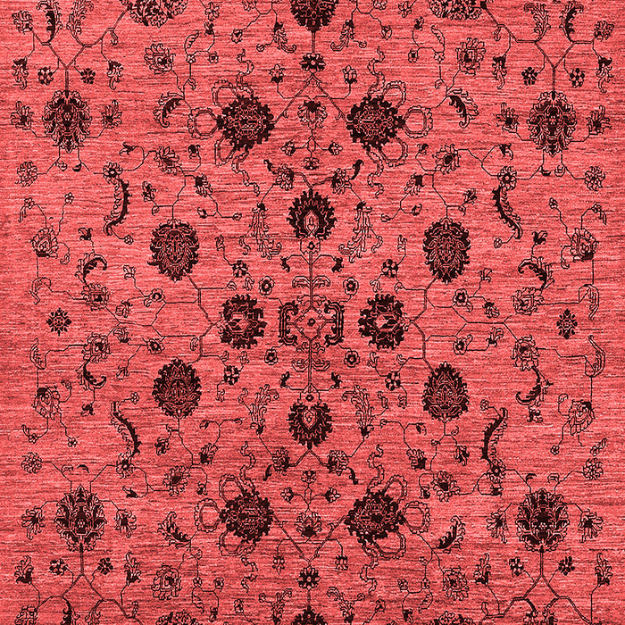 Machine Washable Oriental Red Industrial Rug, wshurb2027red