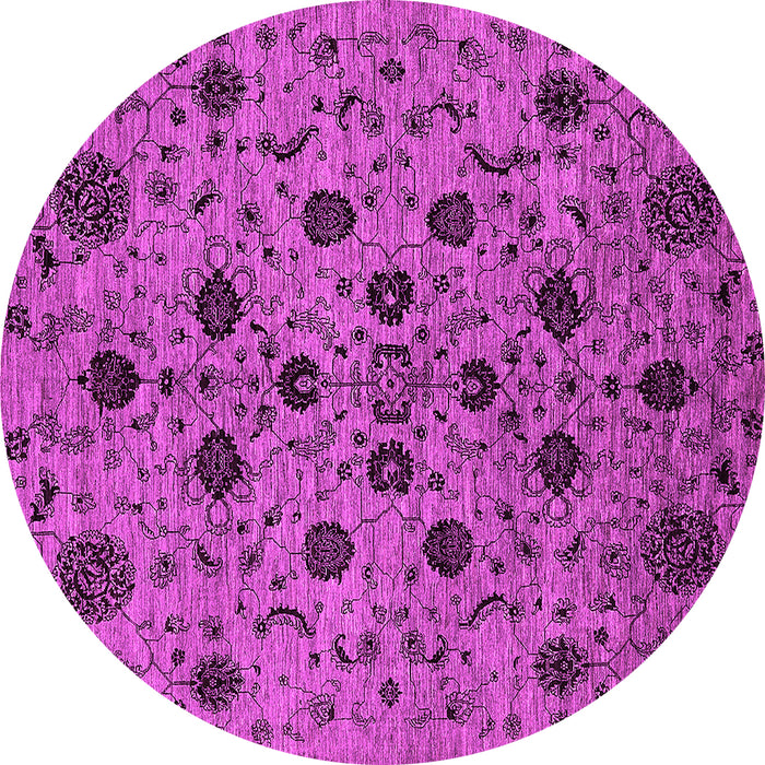 Round Oriental Pink Industrial Rug, urb2027pnk