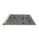 Sideview of Machine Washable Oriental Gray Industrial Rug, wshurb2027gry