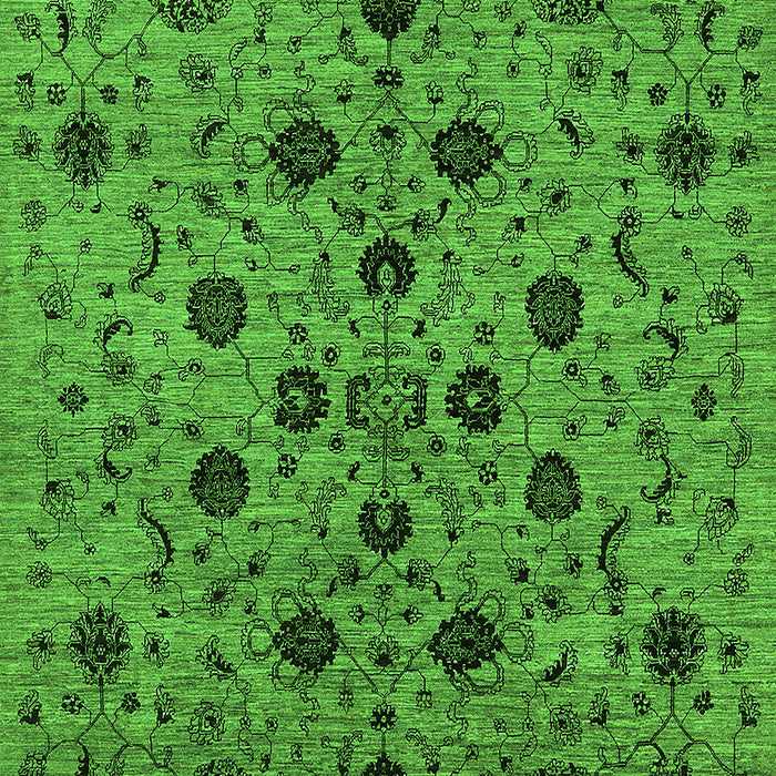 Machine Washable Oriental Green Industrial Area Rugs, wshurb2027grn