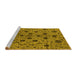 Sideview of Machine Washable Oriental Yellow Industrial Rug, wshurb2027yw