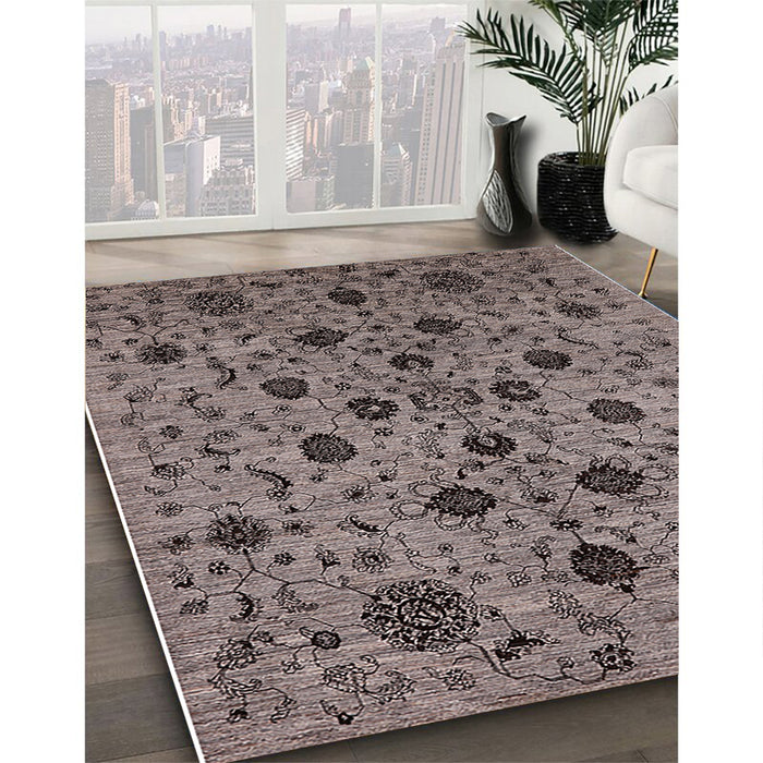 Machine Washable Industrial Modern Coffee Brown Rug in a Family Room, wshurb2027