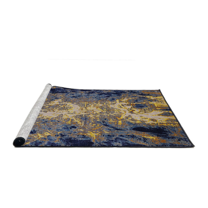 Sideview of Machine Washable Industrial Modern Brown Rug, wshurb2028