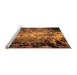 Sideview of Machine Washable Oriental Orange Industrial Area Rugs, wshurb2028org