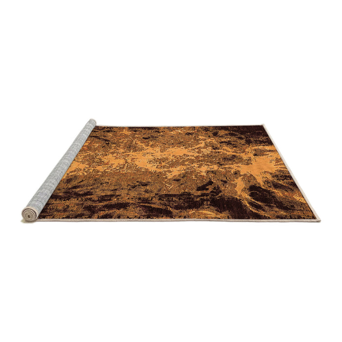 Sideview of Machine Washable Oriental Orange Industrial Area Rugs, wshurb2028org