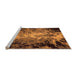 Sideview of Machine Washable Oriental Orange Industrial Area Rugs, wshurb2028org