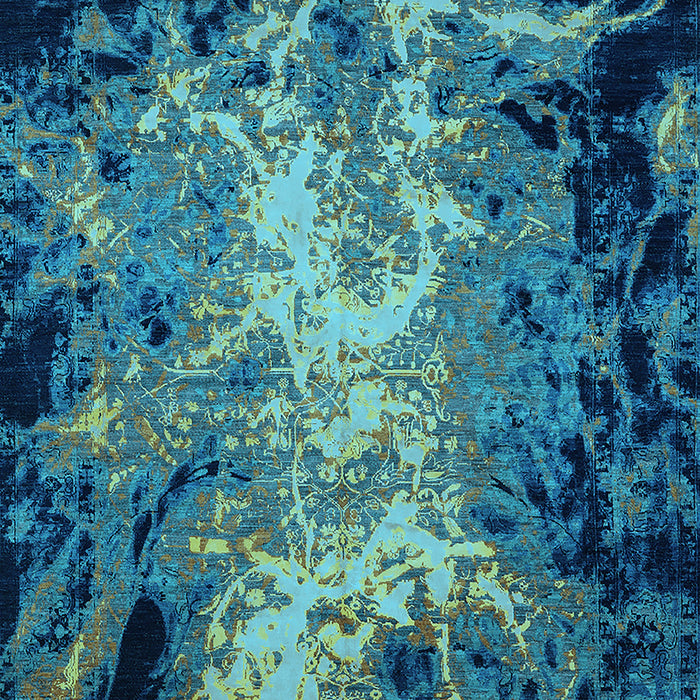 Oriental Light Blue Industrial Rug, urb2028lblu