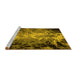 Sideview of Machine Washable Oriental Yellow Industrial Rug, wshurb2028yw