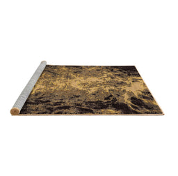 Sideview of Machine Washable Oriental Brown Industrial Rug, wshurb2028brn