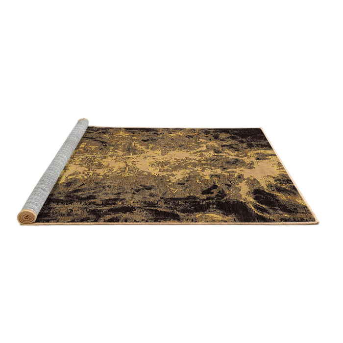 Sideview of Machine Washable Oriental Brown Industrial Rug, wshurb2028brn