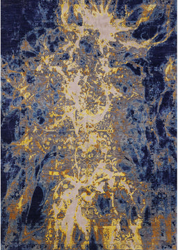 Mid-Century Modern Brown Oriental Rug, urb2028