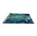 Sideview of Machine Washable Oriental Light Blue Industrial Rug, wshurb2028lblu