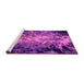 Sideview of Machine Washable Oriental Pink Industrial Rug, wshurb2028pnk