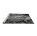 Sideview of Machine Washable Oriental Gray Industrial Rug, wshurb2028gry