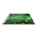 Sideview of Machine Washable Oriental Emerald Green Industrial Area Rugs, wshurb2028emgrn