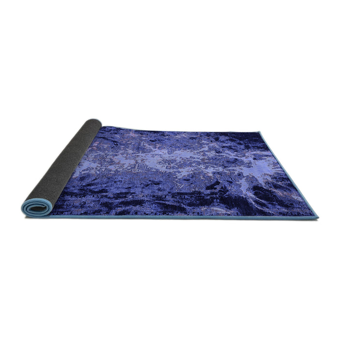 Sideview of Oriental Blue Industrial Rug, urb2028blu