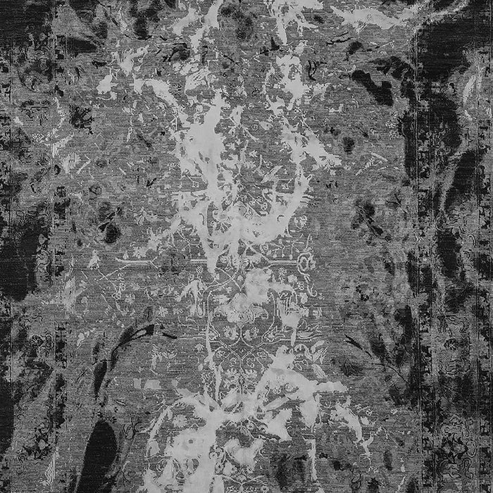 Machine Washable Oriental Gray Industrial Rug, wshurb2028gry