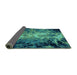 Sideview of Oriental Turquoise Industrial Rug, urb2028turq