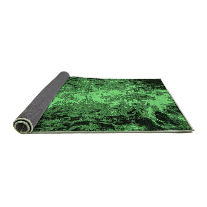 Sideview of Oriental Emerald Green Industrial Rug, urb2028emgrn
