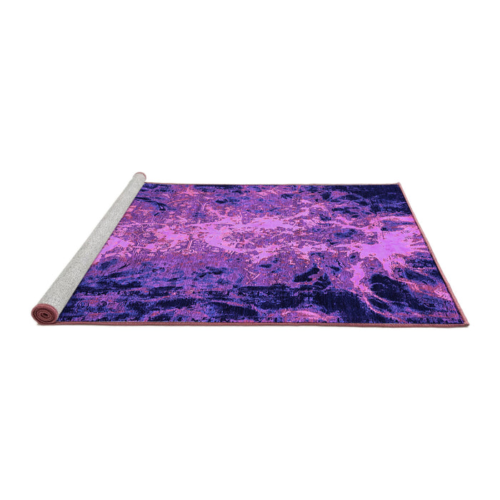Sideview of Machine Washable Oriental Purple Industrial Area Rugs, wshurb2028pur