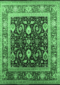 Oriental Emerald Green Industrial Rug, urb2029emgrn