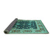 Sideview of Oriental Turquoise Industrial Rug, urb2029turq