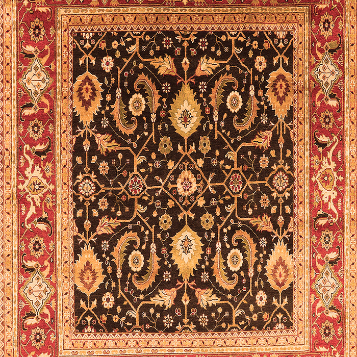 Machine Washable Oriental Orange Industrial Area Rugs, wshurb2029org
