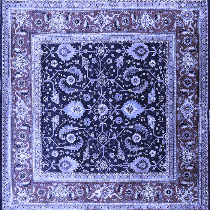 Square Oriental Blue Industrial Rug, urb2029blu